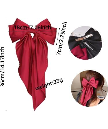 JOLINTAL 4Pcs Large Hair Bows Hair Clip French Clips for Hair Bridal Hair Accessories for Girl Soft Bow Hair Tie Hair Decoration Barrettes for Women Hair Clip for Women - Buy Online on GoSupps.com