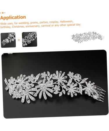 Ipetboom Pearl Hair Accessories Comb Bride Hair Clip Silver Barrettes Bridal Hair Clip Silver Hair Clips White Hair Accessories Alloy Wedding Bridesmaid Wedding Hair Comb - Buy Online on GoSupps.com