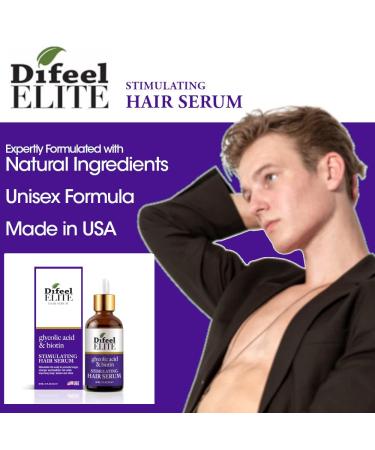 Buy Difeel Elite Glycolic Acid & Biotin Hair Growth Serum - 2 oz. Stimulating Formula for Stronger Hair & Deep Scalp Exfoliation | International Shipping Available - Buy Online on GoSupps.com