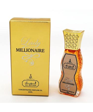 Maison d'Orient LADY MILLIONARIE 20 mL Roll On Oil Perfume For Women Mini Perfume Bottle Parfum For Women. AL RIYAD Perfume Oil Roll On (Perfumes Arabes de Mujer)