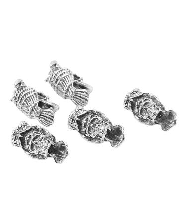 Sunnyclue 69pcs Hair Pearls - Viking Hair Bracelet & Necklace DIY Jewelry Ancient Silver Column Beads for Braids - Perfect Hair Decor - Buy Online on GoSupps.com