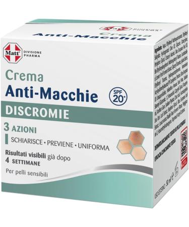  Matt Mattifying anti-dark spot cream ideal for reducing skin discoloration caused by skin aging or sun exposure moisturizes and protects the skin from UVA rays with SPF 20 50 ml - Buy Online on GoSupps.com