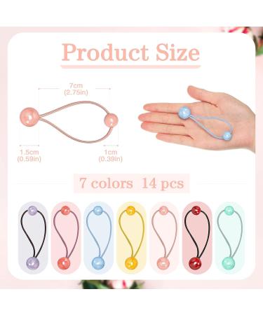 14 Pcs Colorful Double Ball Ponytail Holders for Kids & Women - Cute Circle Bubble Hair Bands for Baby Girls - Elastic Rubber Hair Ties (Classic Style) - Buy Online on GoSupps.com