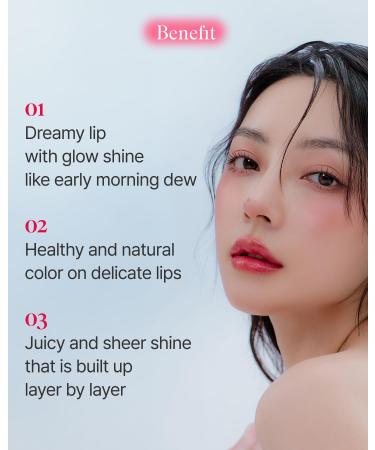 BOM COSMETICS Dewy Lip Balm #2 PURE RED Sheer Glow Lip Care with Vitamin E and Shea Butter for Hydration Nourishment and Plump Lips Buildable Juicy Shine in 7 Lively Colors Korean Lip Makeup - Buy Online on GoSupps.com