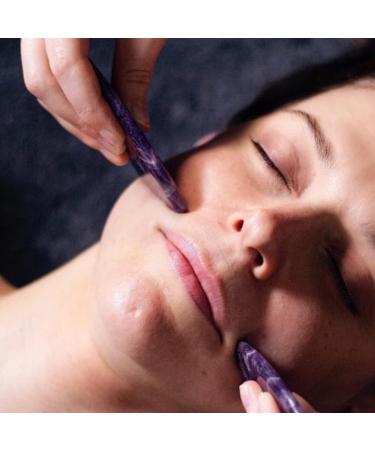 Natural Stone Rollers | Amethyst Gua Sha & Pink Quartz Face Roller | Best International Shipping - Buy Online on GoSupps.com