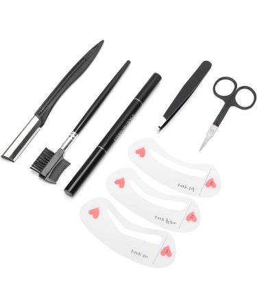 Verdant Touch 8Pcs Eyebrow Razor Set Eyebrow Trimmer Razor Comb Tweezer Pencil Makeup Tools for Women - Buy Online on GoSupps.com