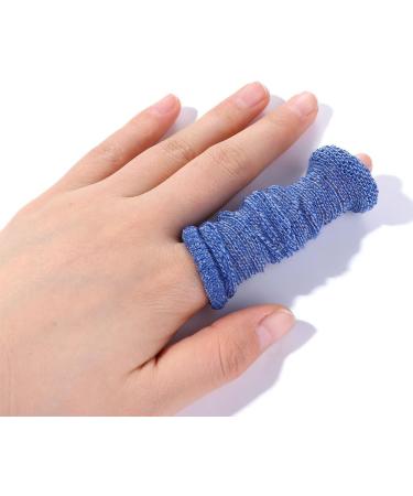 Vctitil 20 PCS Cotton Finger Bandage - 15x600mm Sports Safety Cover for Finger Sprains & Swelling - Blue & White - Buy Online on GoSupps.com