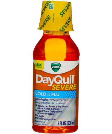 DayQuil Severe Cold and Flu Liquid - Fast Relief Formula - Buy Online on GoSupps.com