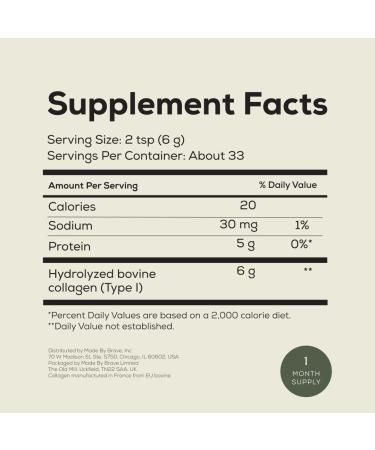 Ancient + Brave True Collagen Powder 7.05oz (Ap 33 Servings) EU Grass Fed Collagen Peptides Highly Absorbable Protein Powder Supplements for Women Supplement for Hair Skin and Nails Collagen Jar (7.05oz) - Buy Online on GoSupps.com