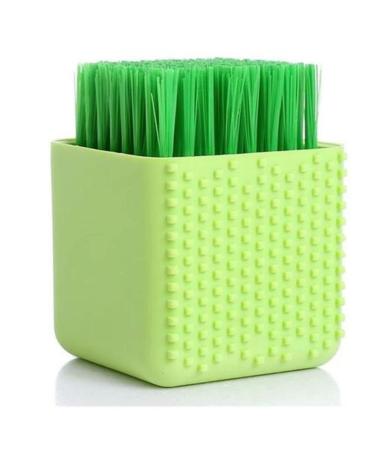 TRUSTTWO Silicone Laundry Brush with Soft Hair Cleaning Double Side Washing Cloth Household Kitchen Dishwashing Tools Brush Handheld The Green