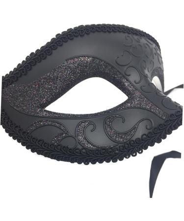 Black Costume Party Halloween Face Wedding Masquerade Halloween Clothing Dresses Black Costume Eye Blindfold Venice Men and Women - Buy Online on GoSupps.com