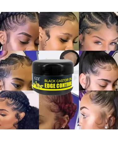 Black Castor Oil Extra Hold Gel for Braids Locs & Twists - Tame Frizz & Control Edges without Flaking - Hair Edge Booster with Coconut Oil for 4C Hair - Buy Online on GoSupps.com