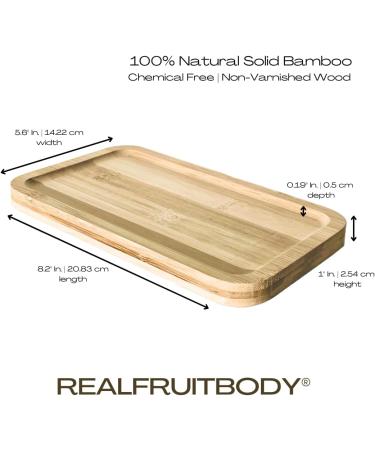 Customizable Bamboo Tray | 100% Natural Solid Bamboo | Laser Engraving for Names Logos & Special Occasions - International Shipping - Buy Online on GoSupps.com