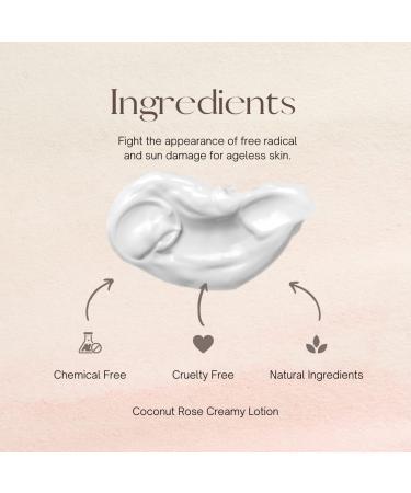 Coconut Rose Fragrance Lotion - Ultra Moisturizer for Dry Skin Face Body & Hands - 4 oz Softens & Hydrates - Buy Online on GoSupps.com