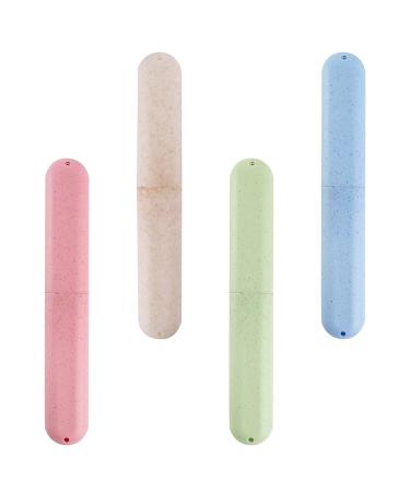 Hedume 28 Pack Travel Toothbrush Case - Portable Dust-proof Holder for Home, Travel, Camping - 4 Colors Available - Buy Online on GoSupps.com
