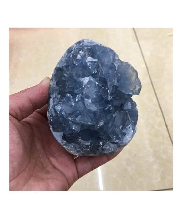 Natural Crystal Rough Very Beautiful Natural Blue cave Halo Quartz Specimen Stone (Size : 1200-1500g)