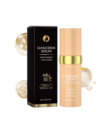 PingJuXuan Moisturizing Sunscreen Serum SPF 50 Anti-Aging Broad Spectrum Even Skin Tone 1oz/30g