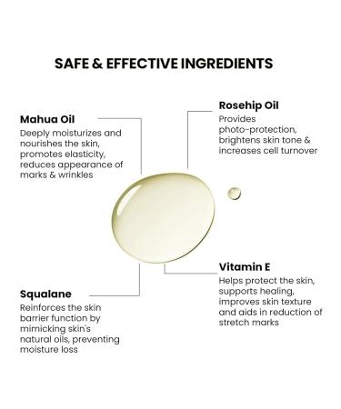 AM Skincare Oil suitable for Stretch Marks | Scar Removal | Uneven Skin Tone | Vitamin E | All Skin Types | 80ml - Buy Online on GoSupps.com