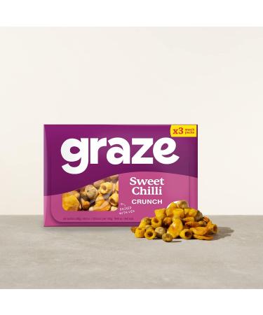 Graze Sweet Chilli Crunch Snacks - Savoury Vegan Alternative to Crisps - 24 Packs - Buy Online on GoSupps.com