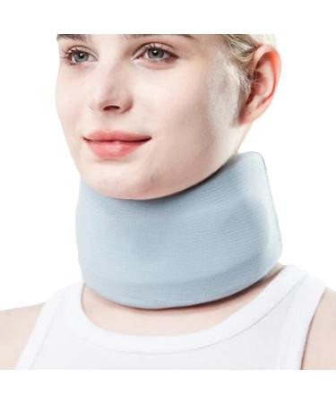 Neck Brace Cervical Collar Adjustable Soft Neck Support Foam Brace | Neck Support Brace for Sleeping Foam Cervical Collar Soft Foam Wraps for Women & Men Blue Large