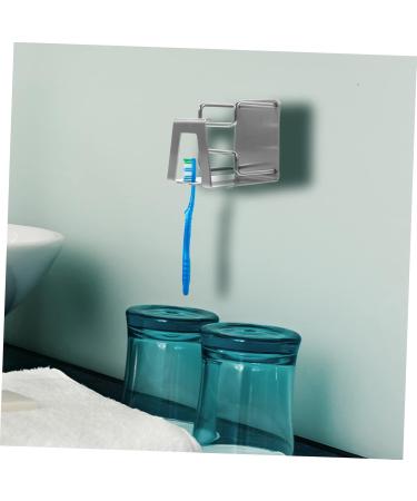 Zerodeko 5-Piece Steel Cup Stand Organizer - Shower-Mounted Toothbrush & Nail-Free Cabinet Holder - Dorm Bathroom Storage Solution (8.3x7.2x5.5cm) - Buy Online on GoSupps.com