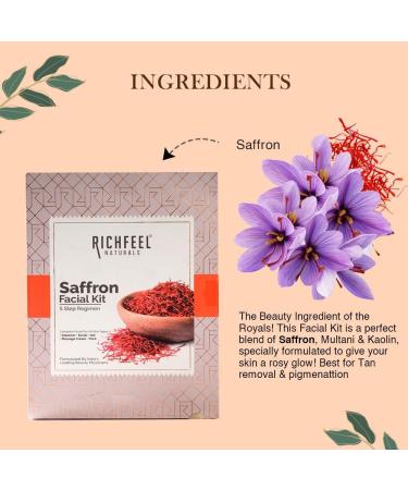 Richfeel Saffron Facial Kit for Radiant & Glowing Skin - Suitable for All Skin Types | 30 g - Buy Online on GoSupps.com