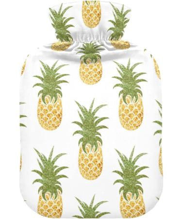 Naanle Golden Pineapple Heat Bottle - 1L Transparent Hot Water Bottle for Pain Relief & Cold Therapy - Ideal for Bed Hands & Feet - Buy Online on GoSupps.com