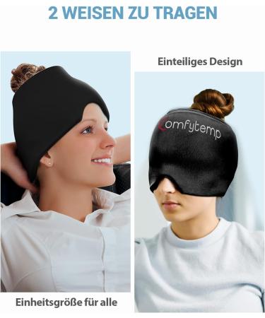 ComfyTemp Migraine Mask | Gel Cool Mask for Headache Relief & Cold Compression Therapy | Stretchy Cooling Pads for Swollen Eyes & Sinuses | Sleep Mask D Unit Size - Buy Online on GoSupps.com