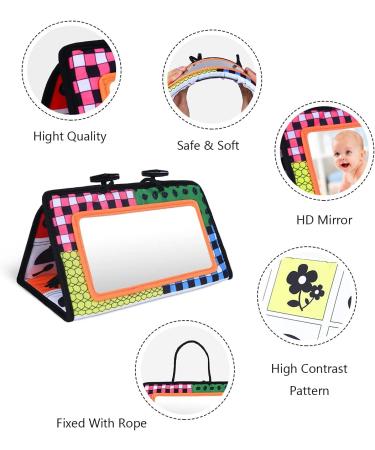 Vicloon Baby Mirror & Educational Toys | Travel Toys for Newborns & Toddlers | Cognitive Development & Learning - Buy Online on GoSupps.com