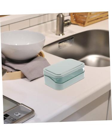 HEASOME Box Soap Holder Shower Soap Case Soap Bar Plastic Storage Containers for Clothes Leak Plastic Serving Trays Lidded Tin Big Shampoo Bar Soap Dish Abs Travel Toiletries Articulated Sky-blue 13.5X9CM - Buy Online on GoSupps.com