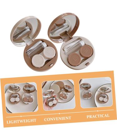 Healvian Lens Holder - 2 Sets Colorful Makeup Container | Miss Delicate ABS Round Lens Case - Perfect for Travel & Organization - Buy Online on GoSupps.com