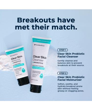 VitaMedica Clear Skin Probiotic Cleanser | Hydrating Gel Face Wash with Hyaluronic Acid & Niacinamide | International Shipping Available - Buy Online on GoSupps.com