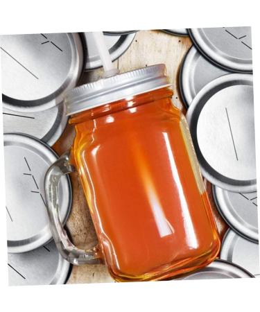 Sosoport 30pcs Mason Jar Lids Electric Wok Wide Mouth Jar Lids Tin Discs for Mason Jar Screw Caps Reusable Storage Covers Reusable Canning Lids Strainer Lid Jam Sugar Bowl Ordinary Tinplate Silver 8.6X8.6X0.2CM - Buy Online on GoSupps.com