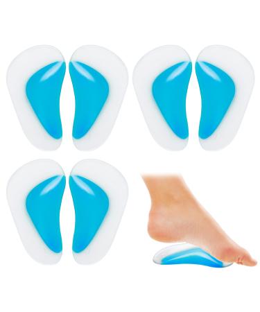 Sibba 3 Pairs Gel Arch Support Insoles  Orthotic Insoles Silicone Orthopedic Foot Insoles Arch Support Insoles Plantar Fasciitis Shoe Arch Support Gel High Heel Inserts Cushion Pads Blue - Buy Online on GoSupps.com