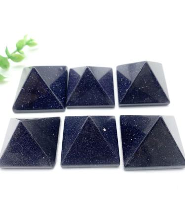 Natural Quartz Crystal 20-30mm Natural Blue Sandstone Stone Quartz Crystal Pyramid Tower Home Ornaments Decoration Stones Home Office Decor ningxiao - Buy Online on GoSupps.com