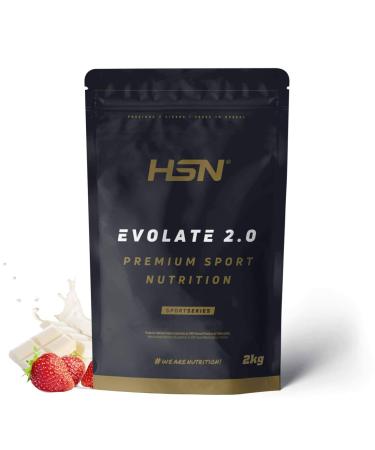 HSN HSN Evolate 2.0 Whey Protein Isolate | Strawberry White Chocolate Flavour 2kg 67 Takes Per Pack | Whey Protein Isolate CFM + Digestive Enzymes | Non-GMO Vegan Gluten Free & Soy Free