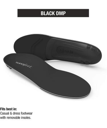 Superfeet BLACK DMP Memory Foam Orthotic Insoles for Sensitive Feet - Small/C - Buy Online on GoSupps.com