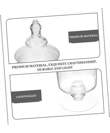 COLLBATH Marshmallow Jar Condiment Container Terrarium Vintage Candy Jars Gift Canister Food Jars Storage Cookie Containers Wedding Favors Clear Container with Lid Glass With Cover Buffet 22x12cm Transparent Color - Buy Online on GoSupps.com