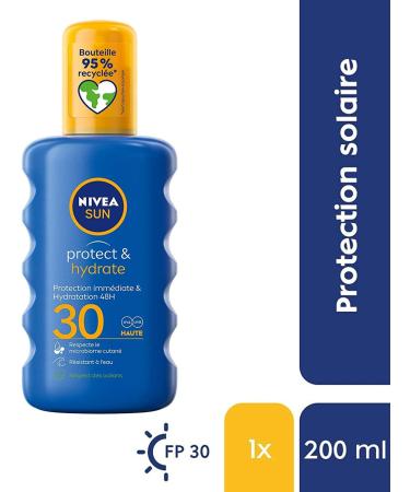 Nivea Sun Protect & Hydrate Spray SPF30 200ml - Ultimate Sun Protection - Buy Online on GoSupps.com