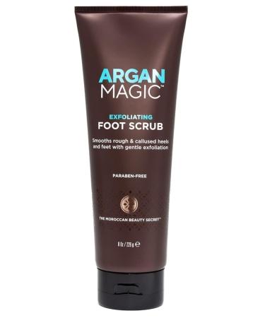 Argan Magic Exfoliating Foot Scrub for Rough & Calloused Feet and Heels - Smooths and Softens Dry Feet | Removes Dead Skin | With Argan Oil & Pumice | Paraben Free (8 oz)