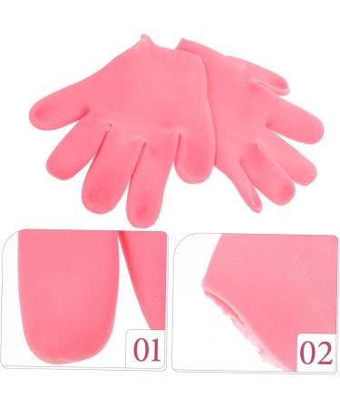 Ipetboom 2 Pairs Moisturizing Gloves Lotion Mittens Sleep Gloves for Dry Hand Gloves for Sleeping Moisturizing Hand Gloves Dry Hand Gloves Full Foot Cover Silica Gel Pink Soft Miss - Buy Online on GoSupps.com