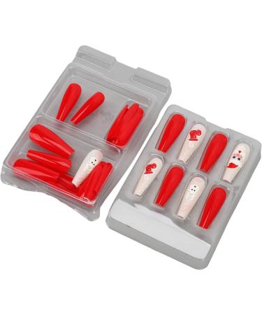 30 Pieces Christmas False Nails Portable Self Adhesive Fully Wrapped Artificial Nail Polish Christmas False Nails for Women and Girls (Type 1) - Buy Online on GoSupps.com