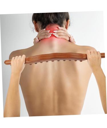 Healeved 5-Stick Rollstab Massage Device - 20 Wooden Massage Balls Gua Sha Stick Head & Muscle Roller for Ultimate Back Relaxation - Buy Online on GoSupps.com