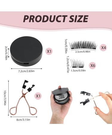 Magnetic Eyelashes with Applicator No Glue Needed 3D Magnetic False Lashes 2 Types Natural Look Fake Eyelash Set Reusable Waterproof Eyelashes Kit Dual Magnetic Lashes Easy to Wear without Eyeliner - Buy Online on GoSupps.com