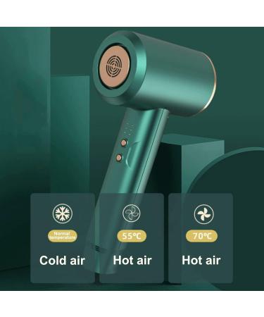 Cordless Hair Dryer with Nozzles Attachment 300 Watt 3 Speed / 3 Heat Settings Lithium Battery Rechargeable Hair Dryer for Travel Outdoor Camping - Buy Online on GoSupps.com