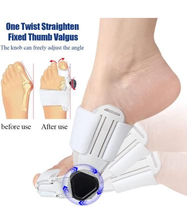 TPARIS Bunion Corrector - Adjustable Hallux Valgus Corrector with 3D Knob | Orthopedic Supplies for Bunion Relief and Foot Care | White Buckle - Buy Online on GoSupps.com