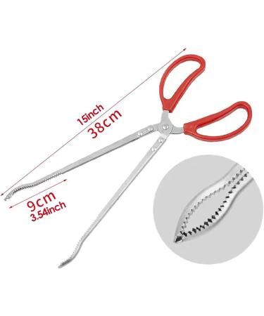 Reptile Feeding Tongs - 15 Inches Anti-Skid Feeding Tongs Steel Reptile Feeding Tong Tools for Hold Worm Anti-Skid Feeding Tongs Curved Mouth - Buy Online on GoSupps.com