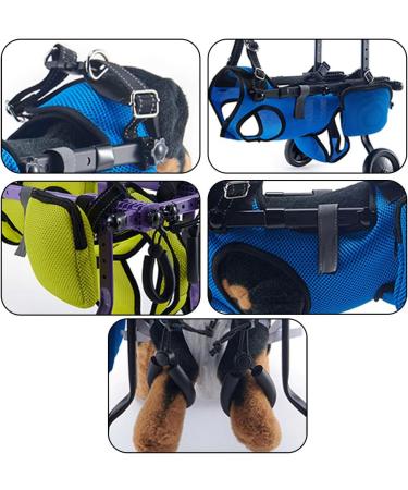 Dog Wheelchair for Small Dog Back Legs Adjustable Pets Cart with Wheels for Back Legs Assist Small Pets with Paralyzed Disabled Hind Limbs to Recover Mobility Dog Leg Brace and Hip Support (Yellow) - Buy Online on GoSupps.com