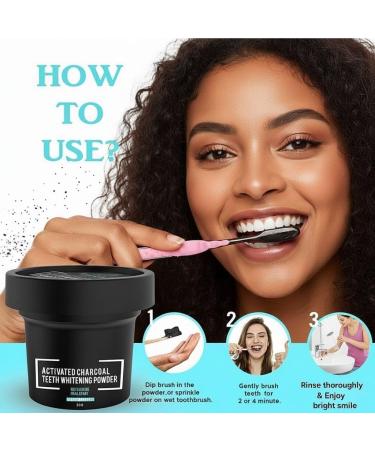 Naturals Activated Charcoal Teeth Whitening Powder - for Teeth Whitening Stain Remover Freshens Breath - with Activated Charcoal Turmeric & Clove Powder - 35g (Fluoride Free) - Buy Online on GoSupps.com