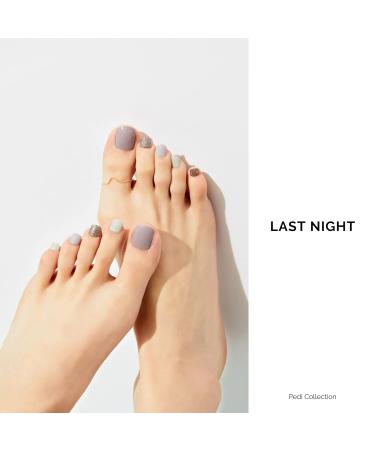 NAILOG Semi Cured Gel Nail Strips - Long Lasting Glossy Toenail Polish Wraps | 32 Pieces for Perfect Pedi | Last Night - Buy Online on GoSupps.com